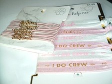 6 Bride Squad Ponytail Wraps and 12 Bride Hair Ties New w Tags