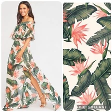 Show Me Your Mumu Hacienda Maxi Dress Off Shoulder Paradise Tropical Coastal XS