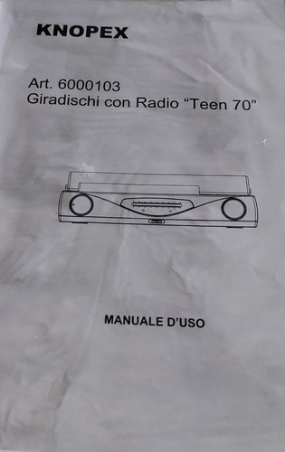 GIRADISCHI CON RADIO AM/FM STEREO KNOPEX - Foto 8 di 10