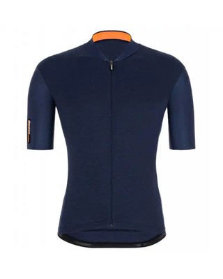 Santini Colour short Sleeve Shirt Man, Blue Nautical