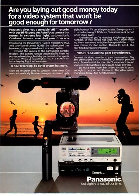 1985 • PANASONIC Video Camera print ad • VHS VCR Vintage 1980s ...