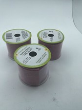 Lot of 3 Floral Garden Burlap Ribbon 9 ft 2 in x 108 in Craft Ribbon Pink New