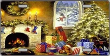 Xmas Merry Christmas Santa License Plate Metal Tin Sign Picture Plaque for Gift