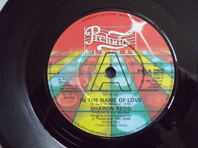 Sharon Redd - In the name of love / Send your love    prima Promo UK Prelude 45
