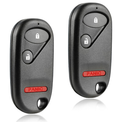 2 Pack Replacement Key Fob For 2005-2011 Honda Element - Programmable Remote + Grey Finish
