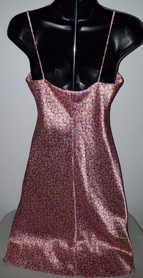 Chemise Aqua Blues para mujer talla 5 rosa verde amarillo floral Foto 4 de 4