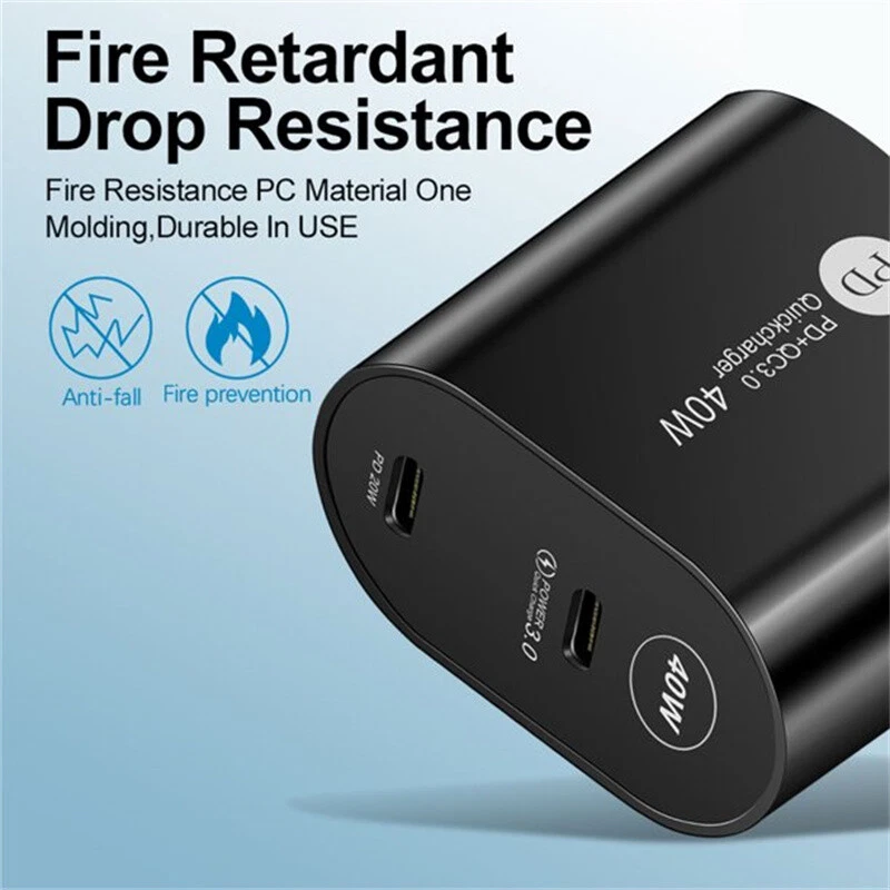 40W USB-C Fast Charger Power Adapter 3/6ft Cable For iPhone 14 13 12 11 Pro Max - Image 2 of 4