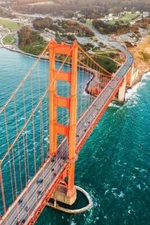 Golden Gate Bridge San Francisco Aerial View Photo Photograph Poster 16x24