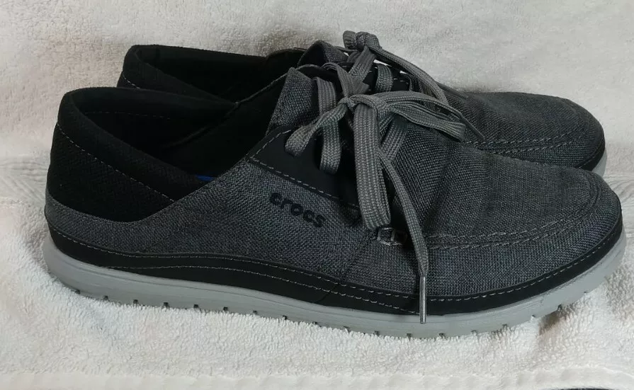 Crocs Santa Cruz Playa Gray Comfort Loafer Men s Size 9 VERY NICE