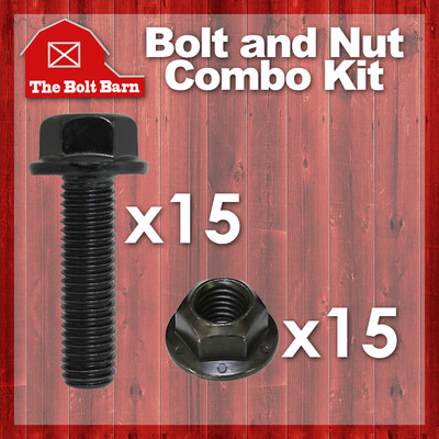 (15) M10-1.5x30 Class 10.9 DIN Hex Flange Bolts & (15) M10-1.5 Flange Lock Nuts