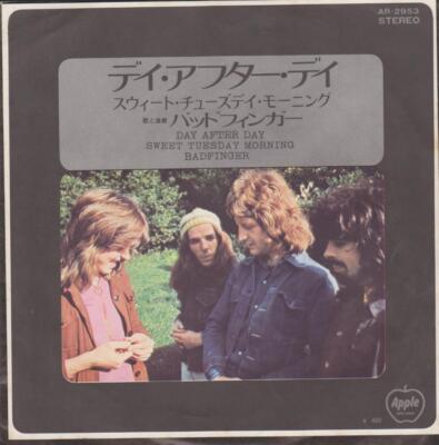 BADFINGER Day after day /Sweet Tuesday morning Apple AR 2953 Rare Japanese press