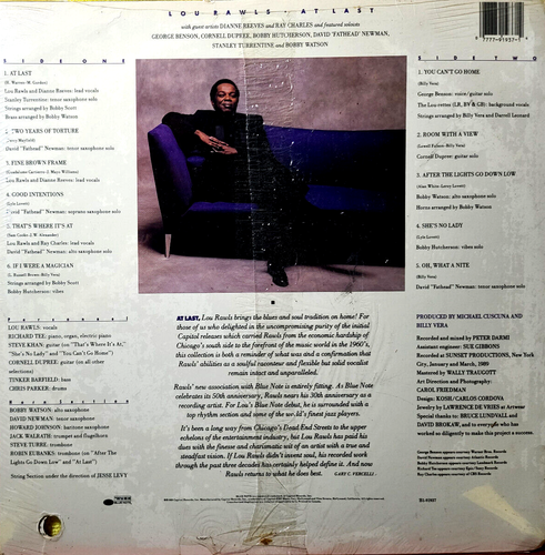 LOU RAWLS At Last BLUE NOTE B1-91937 BRAND NEW / FACTORY SEALED NEVER OPENED - Picture 2 of 2