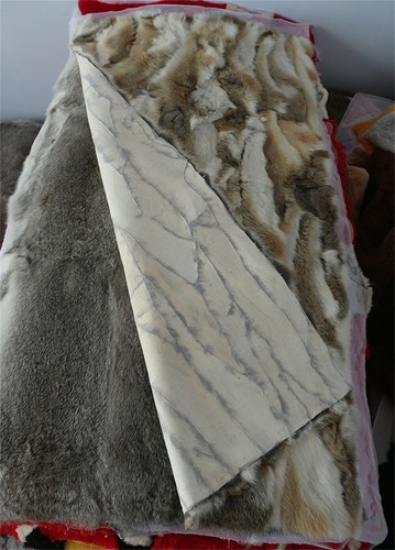 Real Rabbit Fur Leather Hide Winter Warm Bed Throw Couch Car Seat Mat 55x110cm - Picture 9 of 12