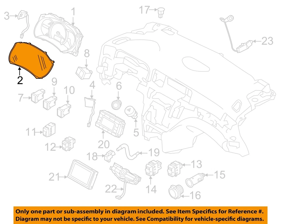 Used Speedometer Gauge fits: 2016 Nissan Quest cluster MPH S Grade A — 第 2/4 张图片