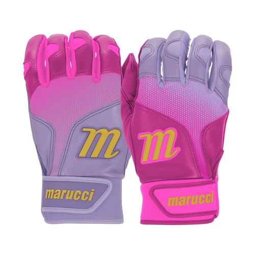 Gants De Baseball Marucci PWR Fade Pour Jeunes - Taille Large - Coloris Marine/Columbia - Cuir Neuf