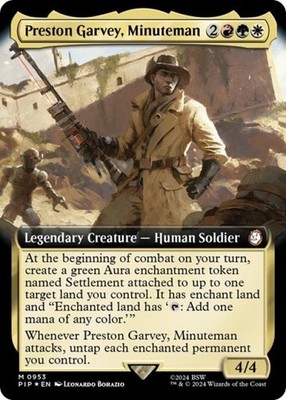 Preston Garvey, Minuteman (Extended Art) (Surge Foil) -Foil Light Play MTG