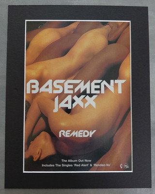 Basement Jaxx Remedy Promo Original Album Advert Mounted 14x11''