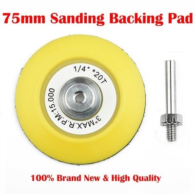 3 75mm Haken Loop Backing Pad Das Polierscheibe Mit Bohrvorrichtung Schleift