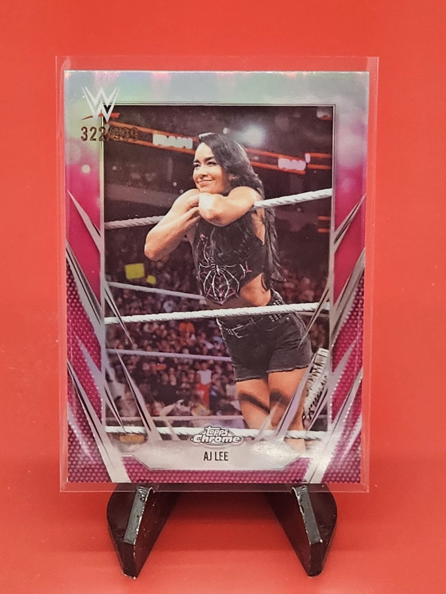 AJ Lee 2026 WWE Topps Chrome Magenta Refractor Raw Wrestling Card