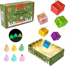 6 Pack Christmas Bath Bombs with Surprise Toys Inside,Bubble Bathbombs