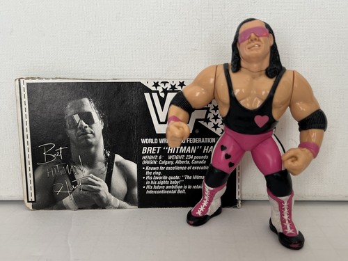 WWF Hasbro Bret the Hitman Hart Series 4 Pink Hear...