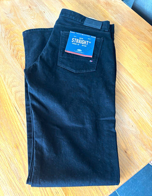Tommy Hilfiger Denton Straight Fit Jeans Schwarz Stretch W34/L36