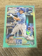 2023 Topps Chrome Aqua Refractor RC Michael Massey 15/199 Royals