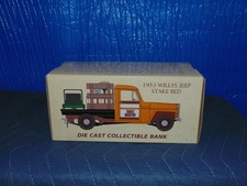 Mib Liberty Classics 1953 Jeep Willys Stake Bed Truck Trust Worthy Diecast Bank