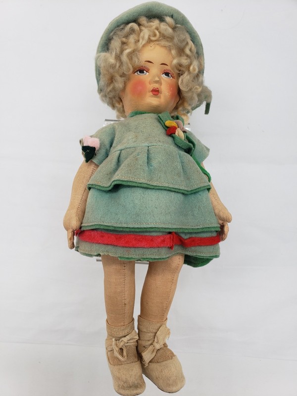 Lenci Series 110 felt doll 1920s to 1930s (?) - See photos and read description
