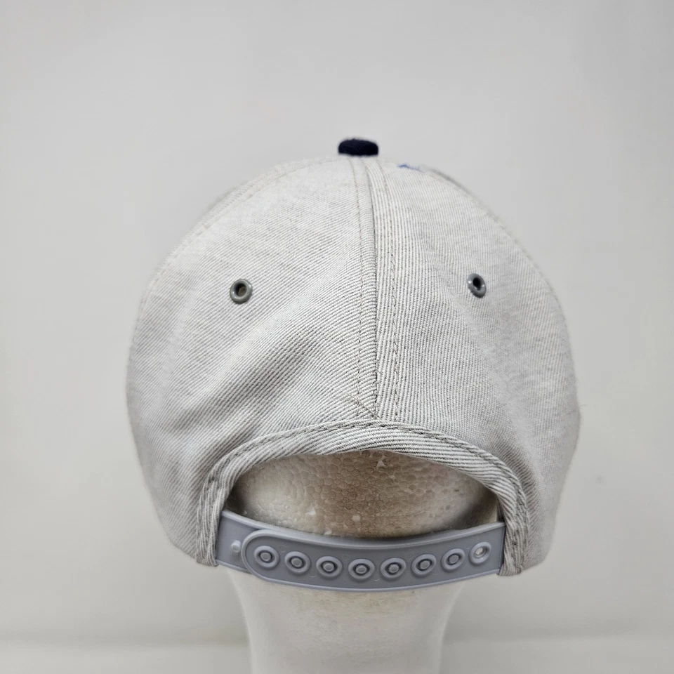 Gorra de colección CAT con logotipo bordado gris azul a presión para hombre ropa de trabajo años 90 EE. UU. Foto 4 de 4