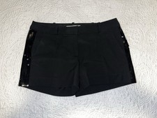 Michael Kors Women's Black Sequined Dress Shorts Size 2 NWT