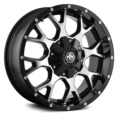 Mayhem 8015 WARRIOR Wheels 18x9 (18, 8x180, 124.1) Black Rims Set of 4