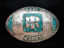 NG21122 VINTAGE 1970s **INGERSOLL RAND** COMPANY AWARD SILVERTONE BELT BUCKLE