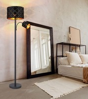 Steh Leuchte Flexo Lese Lampe Wohn Zimmer Beistell Beleuchtung Samt Deckenfluter