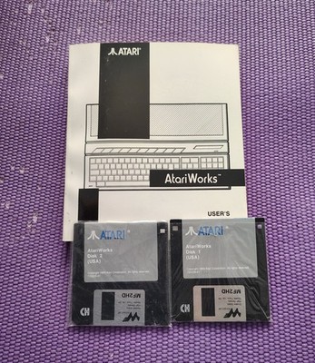 AtariWorks User's Manual 1993 Atari Corporation Software Guide And 2 Disks 
