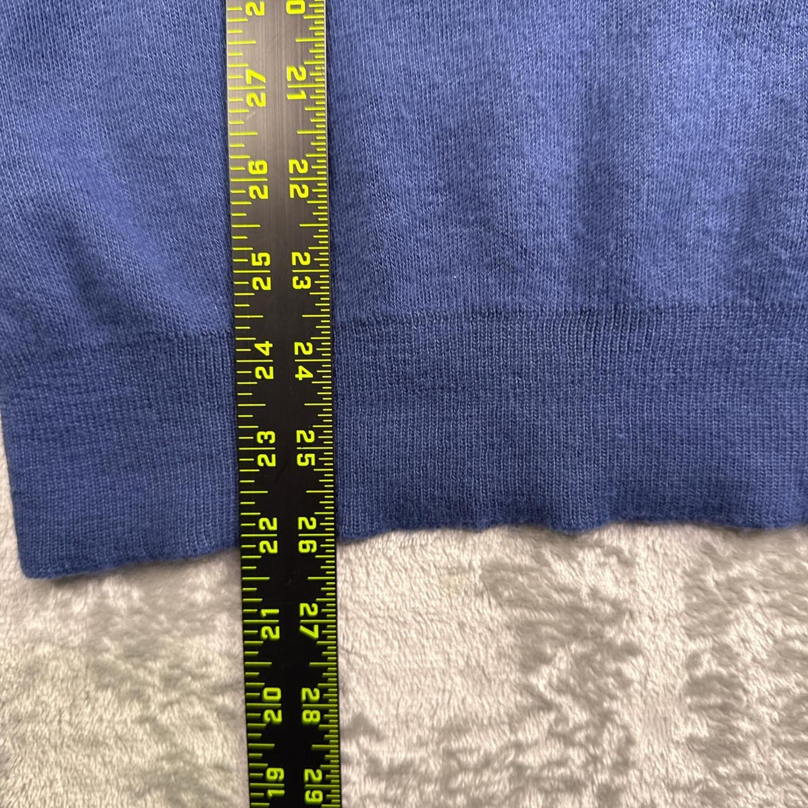 Vintage Le Tigre Blue V-neck Sweater Comfy Jumper Preppy Pullover Mens S image 5
