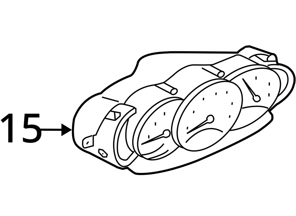 Приборная панель спидометра 2002 Porsche Boxster 2.7 98664120302 от оригинального производителя б/у - Изображение 4 из 4
