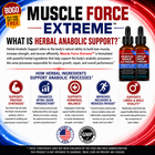Bodybuilding Supplement Muscle Force Extreme 2 Bottle Pack 345mg Growth Formula