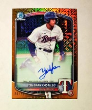 Yolfran Castillo 2025 Bowman Chrome AUTO GOLD REFRACTOR 50/50 Mega Mojo Raw L6