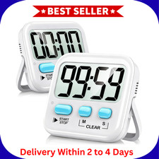 Antonki 2 Pack Digital Timer for Kids, Magnetic Countdown Kitchen Timers for....