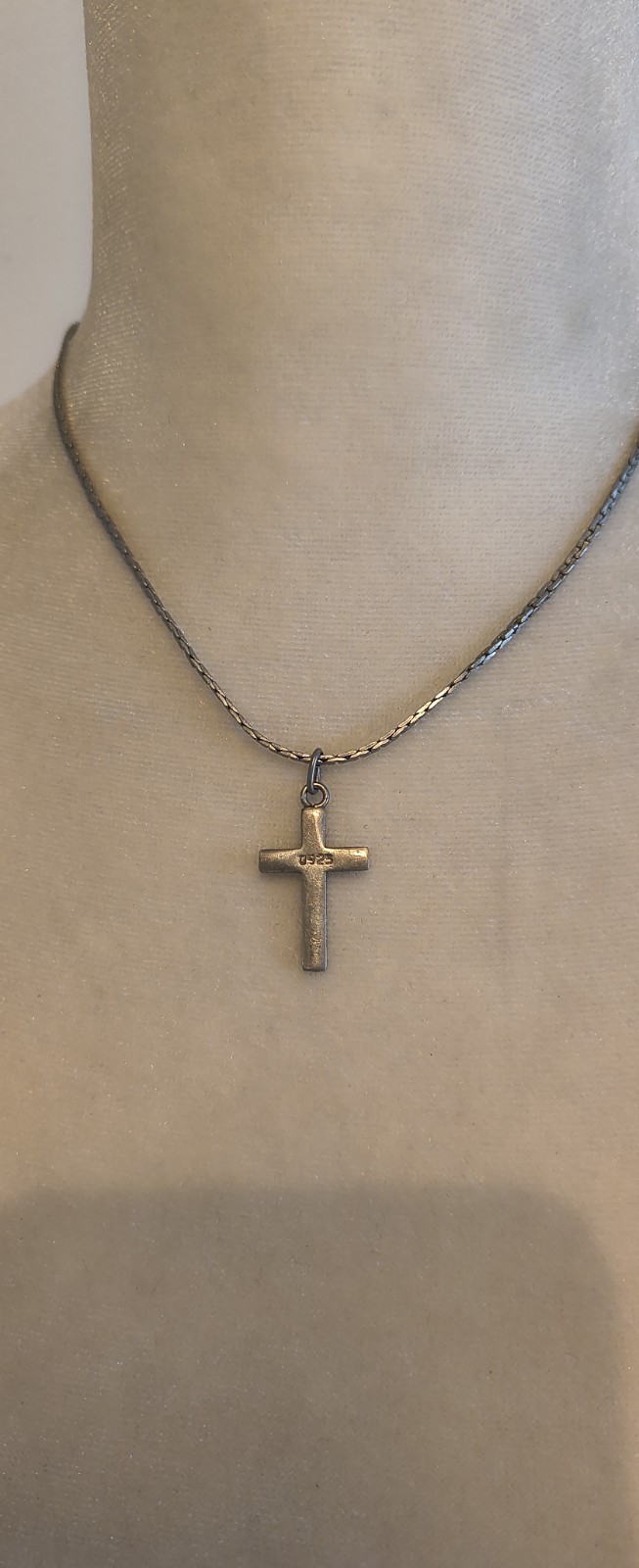 Vintage Solid Sterling Silver 925 Minimalist Cros… - image 6