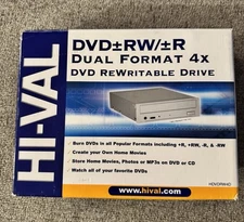 HI-VAL DVD+RW/+R Dual Format 4X, ReWritable Drive NEW IN BOX