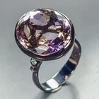 Jewelry gems 30 ct Natural Ametrine Ring 925 Sterling Silver Size 7.5 /R461264