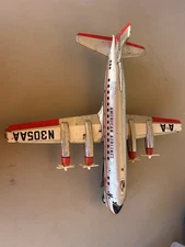 American Airlines DC-7 Tin Litho Airplane Flagship Carolyn Linemar N305AA