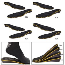 Height Insoles Taller Heel Inserts Full Length Soft Elastic Adjustable Pads for