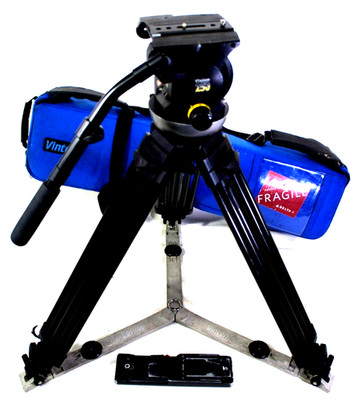 VINTEN VISION 250HD HEAD TELEPAN BAR DA 100mm GRSPR PL TIEDOWN BAG SERVICED 73Lb