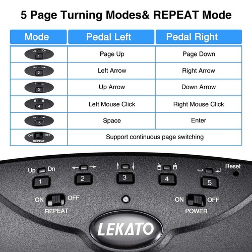 Pedal inalámbrico Page Turner para IPAD, tabletas teléfonos Android IOS pie Bluetooth... - Imagen 2 de 9