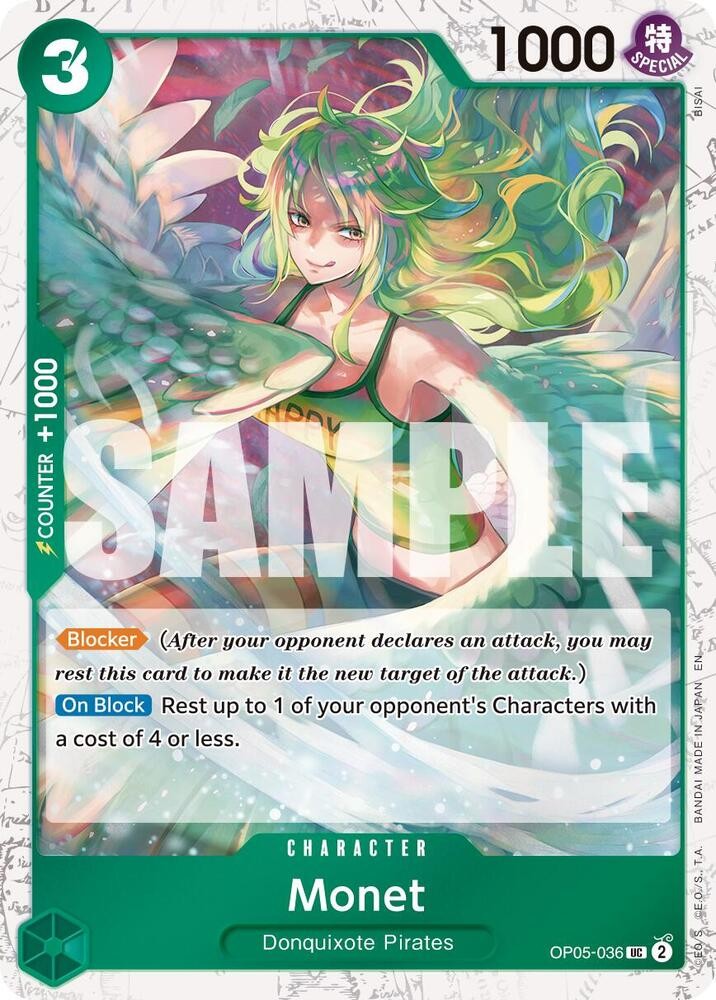 Monet (Pirate Foil) UC Premium Booster -The Best- Vol. 2 OP05-036 NM
