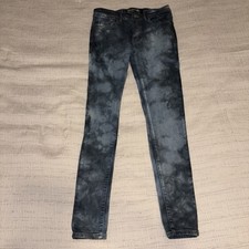 VALABASAS Jeans Men 29 Tie Dye Wash Skinny Stacked Distressed Streetwear Denim