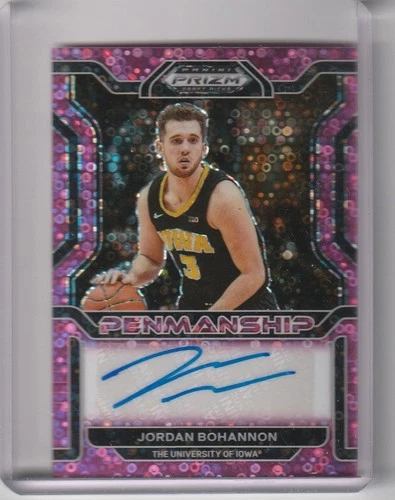 2022-23 PANINI PRIZM #CP-JBO JORDAN BOHANNON AUTOGRAPH REFRACTOR IOWA 15/20 2286